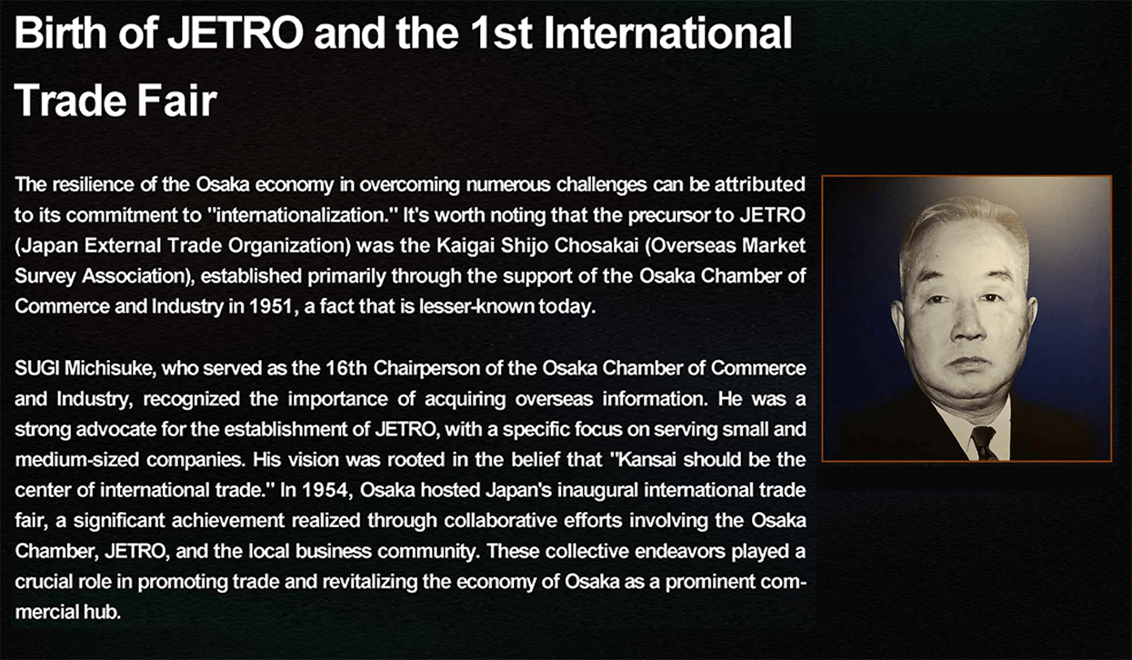 Birth of JETRO and the 1st International
Trade Fair
