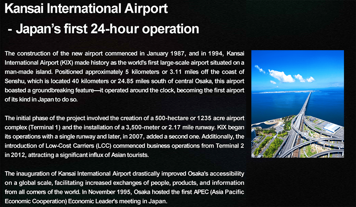 Kansai International Airport- Japan’s first 24-hour operation